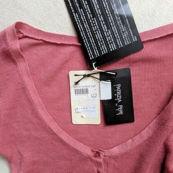 PATRIZIA PEPE FIRENZE Linen Knit Top Pastel Pink - Picture 7 of 9